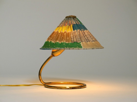 Image 1 of Beautiful And Rare Original Mid Century Modern Brass Table Lamp By Kalmar Austria