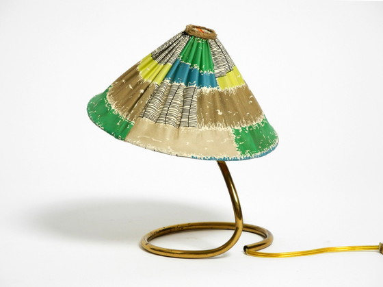 Image 1 of Beautiful And Rare Original Mid Century Modern Brass Table Lamp By Kalmar Austria