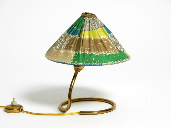 Image 1 of Beautiful And Rare Original Mid Century Modern Brass Table Lamp By Kalmar Austria