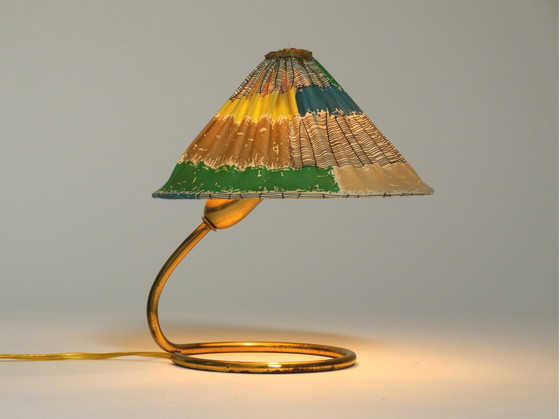 Image 1 of Beautiful And Rare Original Mid Century Modern Brass Table Lamp By Kalmar Austria