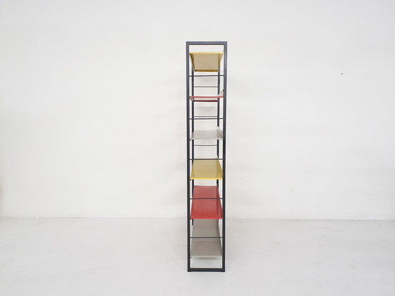 Image 1 of A. D. Dekker For Tomado Free Standing Metal Book Shelves, The Netherlands  50'S 