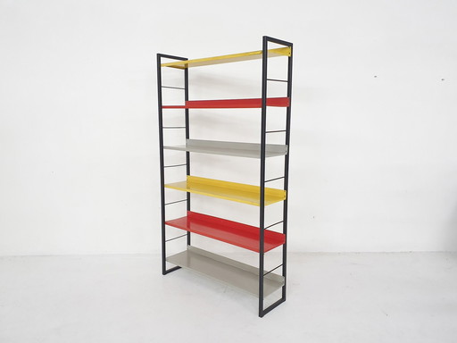 A. D. Dekker For Tomado Free Standing Metal Book Shelves, The Netherlands  50'S 