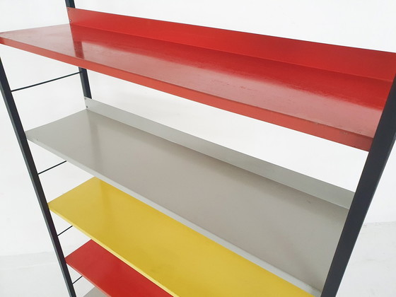 Image 1 of A. D. Dekker For Tomado Free Standing Metal Book Shelves, The Netherlands  50'S 