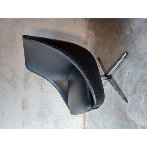 Image 1 of Vintage swivel chair in black, 1970s