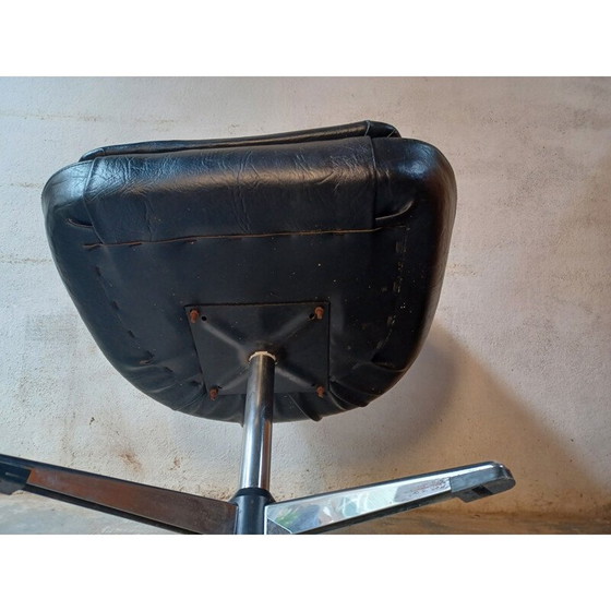 Image 1 of Vintage swivel chair in black, 1970s