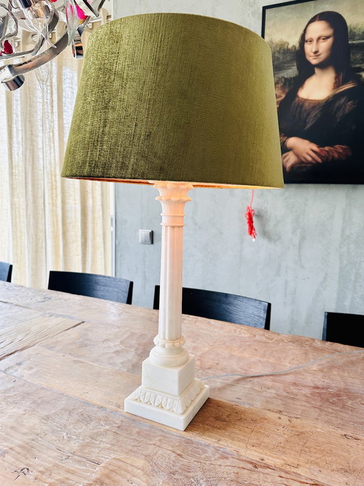 Baroque Baroque White Marble Table Lamp