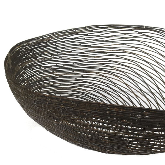 Image 1 of Large Sculptural Handwrought & Welded Metal Bowl, 1980s