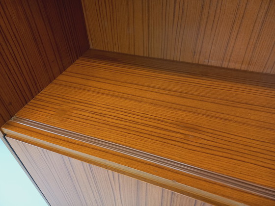 Image 1 of Libreria contenitore vintage in stile scandinavo in melamina e teak degli anni '60