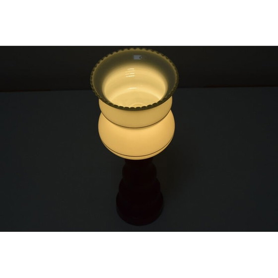 Image 1 of Lampada da tavolo in vetro vintage, Cecoslovacchia 1960