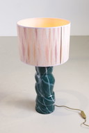 VIntage lampe éclair à pétrole abat-jour rose