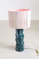 VIntage lampe éclair à pétrole abat-jour rose