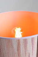 VIntage lampe éclair à pétrole abat-jour rose