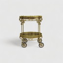 Vintage brass bar cart