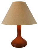 Teak wooden table lamp vintage