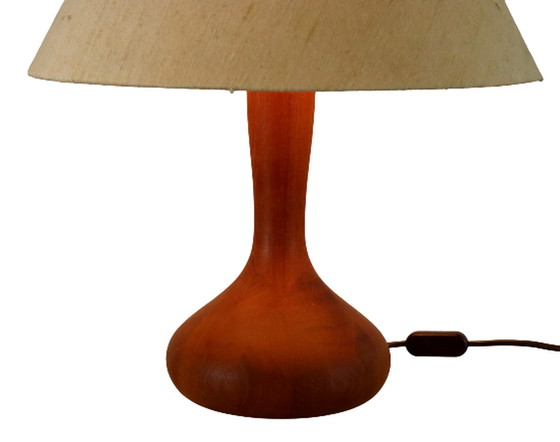 Image 1 of Lampe de table en bois de teck vintage