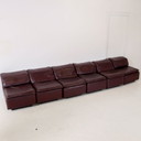 Canapé modulaire vintage en cuir violet