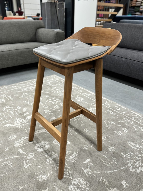 Image 1 of New Rolf Benz 650 Bar stool walnut wood Chair