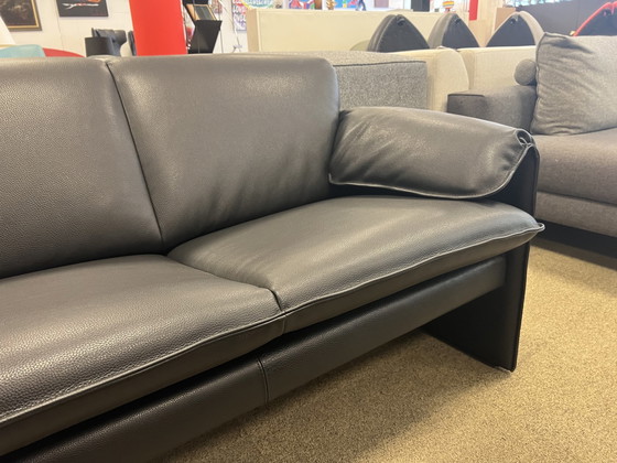 Image 1 of Leolux Bora Bora 2 seater sofa black leather