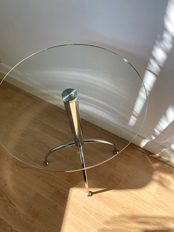 Image 1 of Vintage glass side table