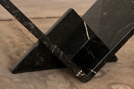 Image 1 of Italian marble coffee table with glass top, 1970