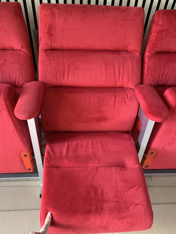 Image 1 of 4x vintage cinema seats