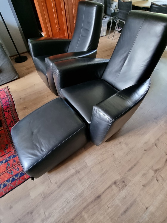 Image 1 of Gerard v d Berg 2 armchairs Longa + poof