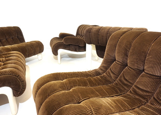 Image 1 of Cord modular sofa with 5 elements, 1970