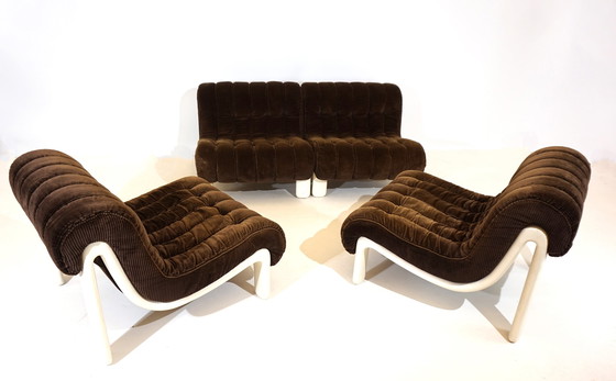 Image 1 of Cord modular sofa with 5 elements, 1970