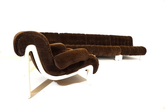 Image 1 of Cord modular sofa with 5 elements, 1970