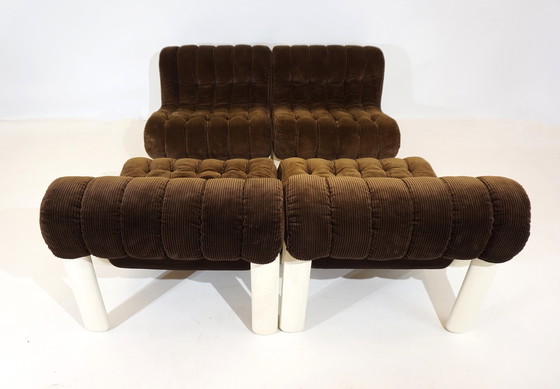 Image 1 of Cord modular sofa with 5 elements, 1970