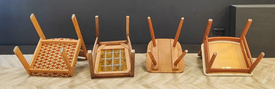 Image 1 of Quatre chaises de table de salle à manger Mid Century | Vintage - set de 4 chaises