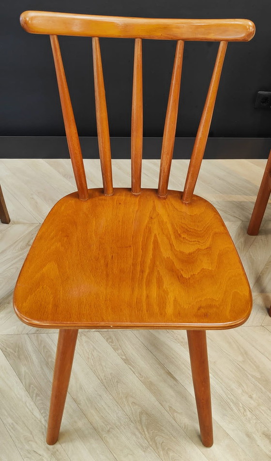 Image 1 of Quatre chaises de table de salle à manger Mid Century | Vintage - set de 4 chaises