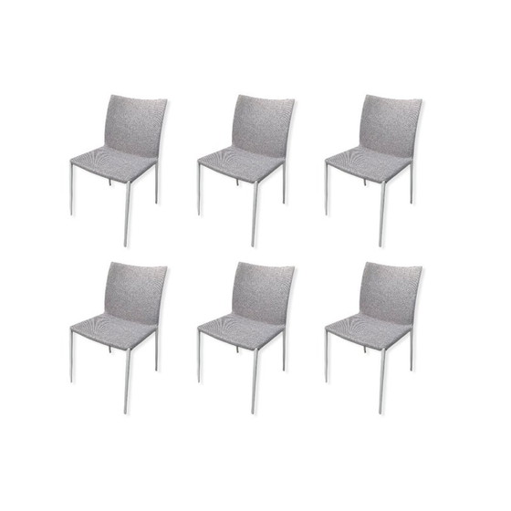 Image 1 of 6x Zanotta dining chair light gray felt