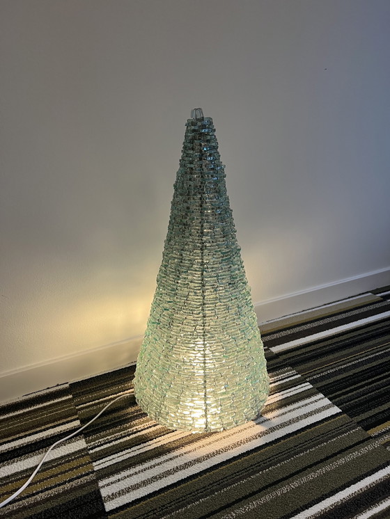 Image 1 of Table lamp from the seventies, glass art