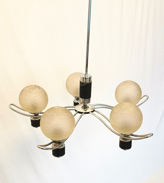 Image 1 of French art deco chandelier with 5 arms