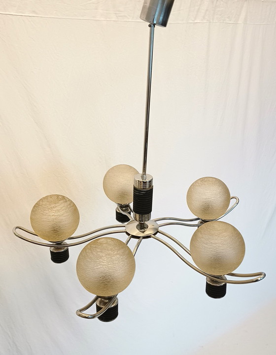 Image 1 of French art deco chandelier with 5 arms