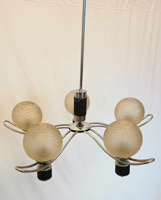 Image 1 of French art deco chandelier with 5 arms