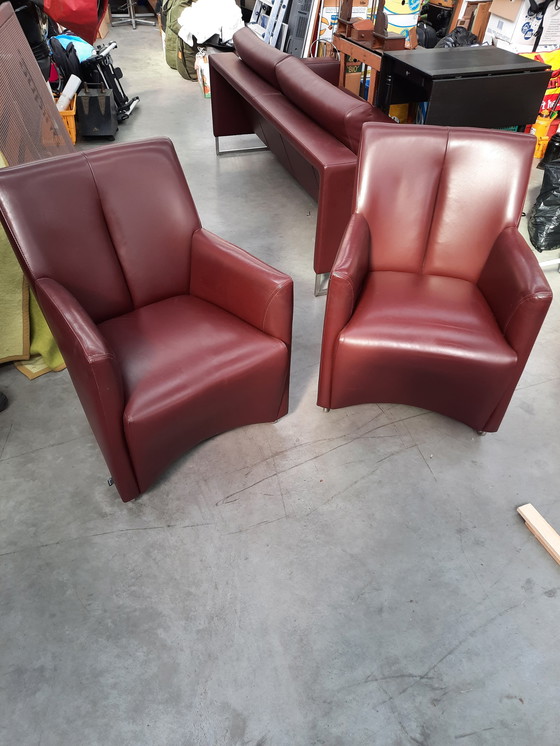 Image 1 of Leolux cuno sofa set with 2 bijpasse