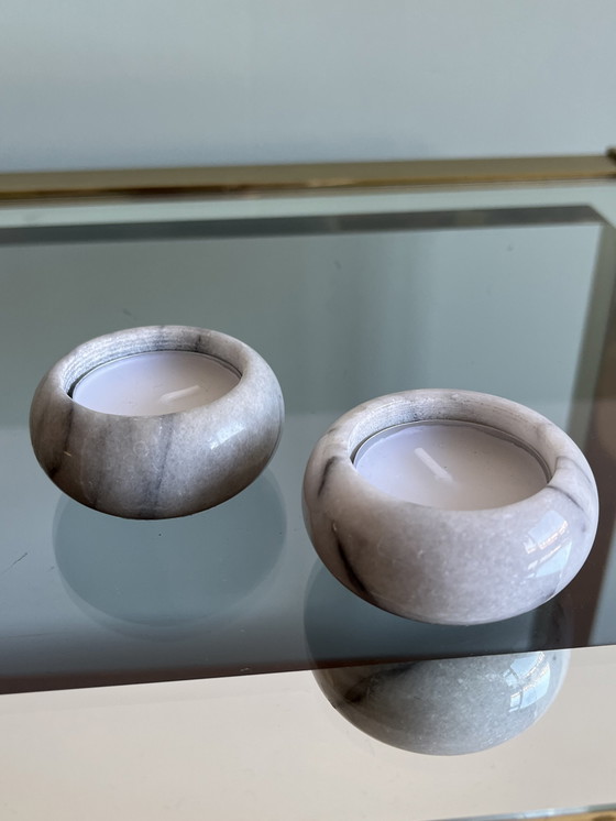 Image 1 of 2x vintage tea light holders