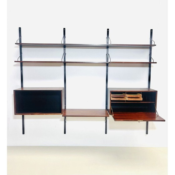 Image 1 of Vintage wooden wall unit by Poul Cadovius, Denmark 1960