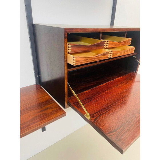 Image 1 of Vintage wooden wall unit by Poul Cadovius, Denmark 1960