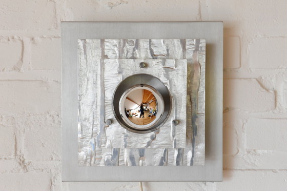 Image 1 of Aluminum 70S Brutalist Wall Lamp