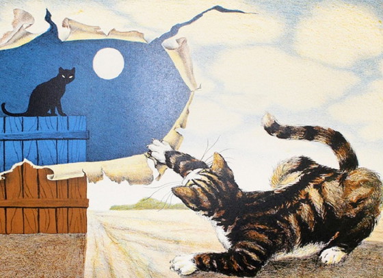 Image 1 of Giuliano Giuggioli - Gatti con luna