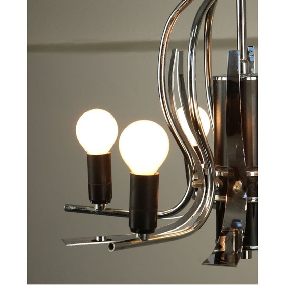 Image 1 of Lampadario vintage a forma di cigno cromato, 1970