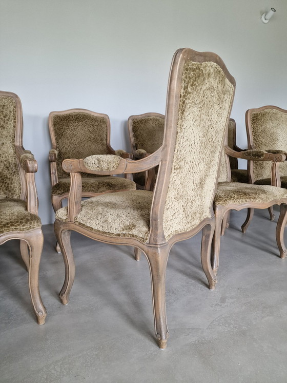 Image 1 of 8x chaises Louis Xv