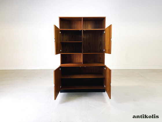 Image 1 of Mid - Century secretary bookcase Bramin teak shelf cabinet