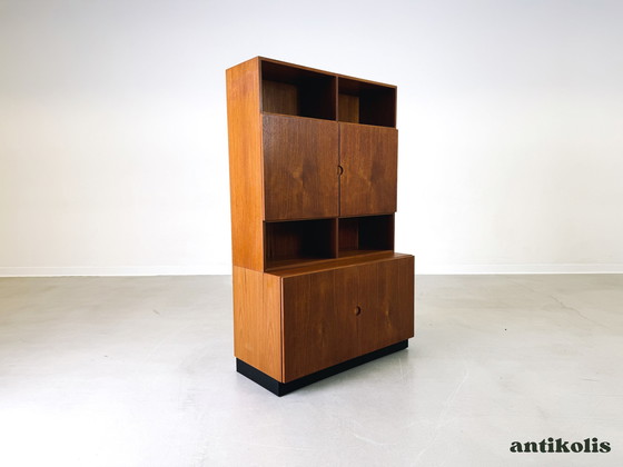 Image 1 of Mid - Century secretary bookcase Bramin teak shelf cabinet