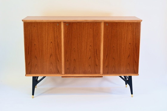 Image 1 of Ab Tabergsmobler 1955 Teak Three Door Cabinet Sweden