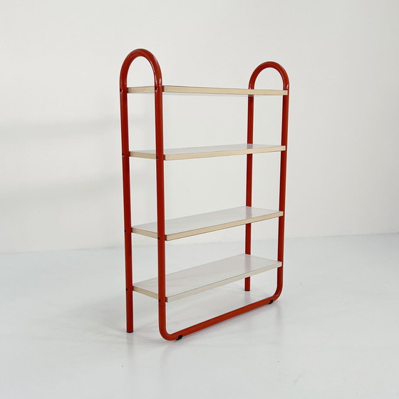 Image 1 of Orange Tubular Bookcase, 1970S