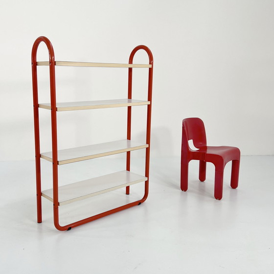 Image 1 of Orange Tubular Bookcase, 1970S